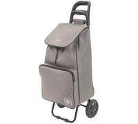 METALTEX Shopping-Trolley Krokus 50L mit Kühltasche | Einkaufswagen | abnehmbare Tasche | große Räder | braun
