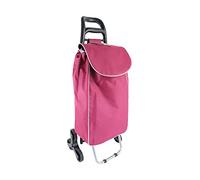 Einkaufstrolley mit 6 Rollen 35 Liter Fassungsvermögen Treppensteiger abnehmbare Tasche Trolley Einkauf Tasche Einkaufen Treppen (Bordeaux rot)