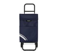 Einkaufstrolley mit vier Rädern, großes Fassungsvermögen von 48 l, faltbar, abnehmbare Einkaufstasche, Maße 97 x 41 x 45 cm