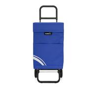 Einkaufstrolley mit vier Rädern, großes Fassungsvermögen von 48 l, faltbar, abnehmbare Einkaufstasche, Maße 97 x 41 x 45 cm