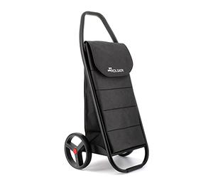 Einkaufstrolley Rolser COM Tweed Polar Black Tube 2 große Räder - Schwarz