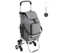 Einkaufstrolley Shopper, 3-in-1, klappbar, mit Kühltasche - grau 38.00 x 42.00 x 95.00 cm