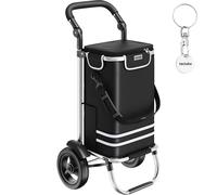 Einkaufstrolley Shopper, 3-in-1, klappbar, mit Kühltasche - schwarz 38.50 x 46.00 x 100.50 cm