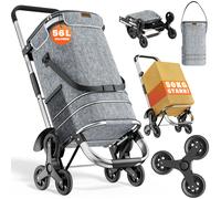 Einkaufstrolley Treppensteiger Grau