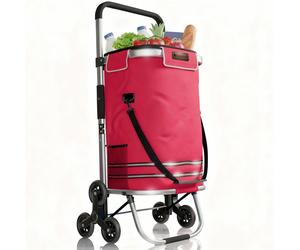 Einkaufstrolley Treppensteiger Rot
