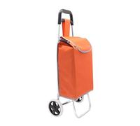Einkaufstrolley Treppensteiger, Trolly Einkaufswagen Klappbar und belastbar bis 25 kg, 3in1 Trolley Sackkarre & Umhängetasche (Orange)