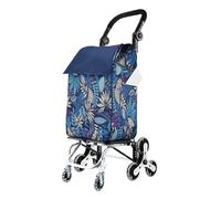 Einkaufstrolley Trolley 40L Einkaufstrolley, Faltbarer Einkaufswagen Mit 8 PU-Rädern, Abnehmbarer Großer Treppensteigerwagen Für Supermarktreisen Einkaufstasche mit Rollen(D)