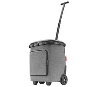 Einkaufstrolley Trolley zum Einkaufen in silber grau - Trolley mit Deckel by reisenthel - twist silver L Grau