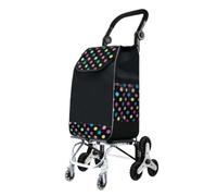 Einkaufswagen Einkaufstrolley Treppensteigen Einkaufstrolley Auf 6 Rädern, Faltbarer Einkaufswagen, Trolley Mit Treppensteigfunktion Und Wasserdichter Funktion Shoppingtrolley Trolly Einkaufswagen(Bla