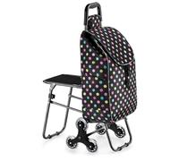 Einkaufswagen Treppensteiger Trolley Einkaufstrolley Mit Sitz, Faltbarer Einkaufswagen, Treppensteigen, Tragbarer Handwagen, Einkaufstasche Mit Rädern Einkaufstrolley Klappbar