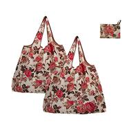 Einkauftasche, 2 Wiederverwendbare Einkauftasche，Tragbare Einkaufstasche Faltbar Einkaufsbeutel，Umweltfreundliche Waschbar Einkaufstüten,Mini Maxi Shopper