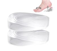 Einlegesohlen zur Erhöhung der Ferse - Silikongel-Fersenpolster, weiche orthopädische Einlagen | Unauffällige, bequeme Sohlenstütze, verstellbare, stoßdämpfende Schuhbalance, Unisex-Halbsohle zum Lauf
