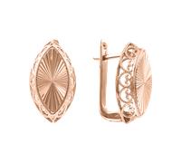 Einmalige Ohringe, Rotgold 585, Höhe ca. 20 mm