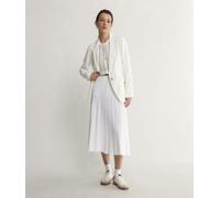 Einreihiger Blazer Aus Leinen Und Viskose Weiß L