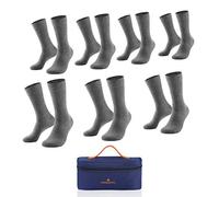 EINSIEBTEL® EINCLASSIC Herren Socken Business Socken 7er Pack, Geschenkverpackung mit Aufbewahrungstasche (43-46, 7X Grey)