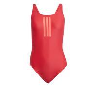 Einteiler Badeanzug Damen mit V-Ausschnitt hinten adidas 3-Stripes Rot 34