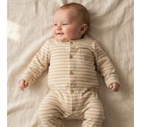 Einteilige Pyjamas Natural Stripes- Nightwear | Little Dutch - 50/56