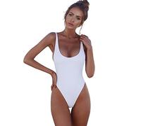 Einteiliger Badeanzug Damen Badeanzug - Rückenfrei Bikini Damen Push Up Einteiler Badeanzug Sexy Einfarbig Sport Bademode Monokini Strandmode Badeanzüge für Teenager Mädchen