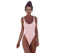 Einteiliger Badeanzug Damen Badeanzug - Rückenfrei Bikini Damen Push Up Einteiler Badeanzug Sexy Einfarbig Sport Bademode Monokini Strandmode Badeanzüge für Teenager Mädchen