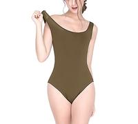 Einteiliger Badeanzug Damen Bauchweg - Badeanzug Damen Sport Monokini Bikini Einfarbig Auslaufsicher Bademode Sportbadeanzüge Schwimmanzug Strandmode Badeanzüge für Teenager Mädchen