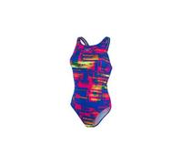 einteiliger badeanzug fur frauen speedo allover recordbreaker blau rosa 36 FR