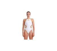 einteiliger badeanzug fur frauen von arena one big logo weis gold 38 FR