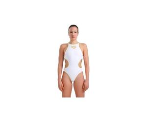 einteiliger badeanzug fur frauen von arena one big logo weis gold 42 FR