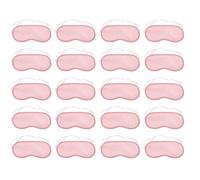 Einweg Augenmaske mit Doppeltem Gummiband, 20 Stück, Polyester | Augenabdeckung für Flug und Meditation, Rosa, Bedeckt über Nase, für Hotelgäste und Büro