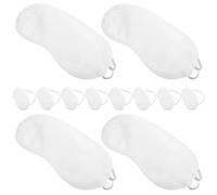 Einweg Schlafaugenmasken 12 Stück Polyester Weiß Weihnachten Party | Leichte Augenmasken für Reisen und Büro, Blockieren Licht, 12stücke, für Augen und Nickerchen