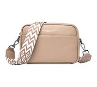 EINYNIUER Crossbody Bag Damen Breiter Gurt Umhängetasche Klein Handtasche Leder Bags For Women Portemonnaie Fashion Moderne Taschen Mit Breitem Schultergurt Brustbeutel Khaki