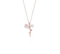 Einzelstück® Halskette mit Fee Anhänger 925 Sterling Silber Damen Kette Elfe Schmuck Geschenk Mädchen (Fairy Rosegold)