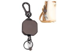 Einziehbarer Schlüsselanhänger mit hoher Widerstandsfähigkeit, Schlüsselanhänger mit Kette, Kartenhalter mit einziehbarem Clip, für Reisen, Wandern, Arbeit, Outdoor, Sport, Camping und den täglichen