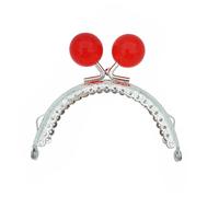 Einzigartiger Metallrahmen, Münztasche, Griff, Tasche, Nähen, Handwerk, mehrere Farben zur Auswahl, transparent / rot, Mass Beauty