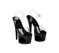 EIS, Absatz-Schuhe, Verführerische luxuriöse Plateau-Sandalette, High Heels, Farbe:schwarz, Größe:41