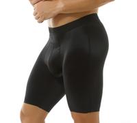 Eis Seide Boxershorts Lang Beine Glatt Anti-Scheuern(Black XL)