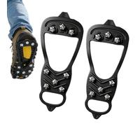 Eis-Steigeisen für Schuhe | 2 Stück Universal rutschfeste Tragbare Schuhkralle mit 8 Clips für Wandern | Eis-Grippers Schuhe und Stiefel - für Wandern Klettern Bergsteigen