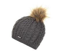 Eisbär Kindermütze mit Zopfmuster »Afra Lux«, anthrazit/AF braun