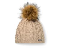 Eisbär Afra Lux Strickmütze Beanie Bommelmütze Skimütze Wintermütze Wollmütze Damen - mit Futter, Futter Herbst-Winter Winter