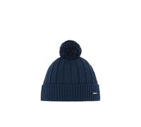 Eisbär Ayo Pompon Mütze blau - Wärmende Outdoor-Mütze mit Merino-Mix (mulesingfrei), Breiter Rippenstruktur, Nahtlosem Strick & Flauschigem Bommel - Perfekt für Damen & Herren im Winter