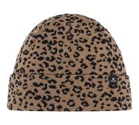 Eisbär Mütze Damen Banto Cappucino - Merino Beanie für Frauen - mit Leo-Muster warme 2 Lagen Strickmütze Damenmütze Haube aus Österreich