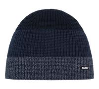 Eisbär Mütze Damen & Herren Caris Schwarz - Merino Strickmütze Unisex mit Fleece schützt vor Kälte und Wind - weiche atmungsaktive Beanie gestreift - Haube aus Österreich