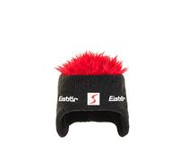 Eisbär Cocker Skipool Wintermütze Damen/Herren - Made in Austria Zottelhaarmütze Snowboardmütze Strickmütze mit Futter, Futter Winter Herbst-Winter, rot