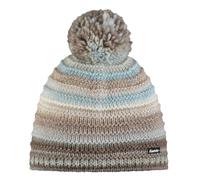 Eisbär Mütze Herren & Damen Mikata Pompon Beige - Unisex mit Fleece Futter schützt vor Kälte und Wind - kuschelig weiche Bommelmütze Pudelmütze Haube aus Österreich