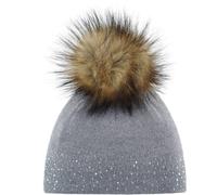 EISBÄR Damen Mütze Nalin Lux Crystal MÜ (80115) ONE SIZE graumele/real