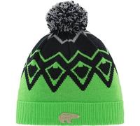 Eisbär Ziggy OS Pompon Mütze light green-schwarz-hellgrau