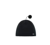 Eisbär Damp Strickmütze Bommelmütze Skimütze Wintermütze Beanie Herren - Made in the EU mit Futter, Futter Herbst-Winter Winter - One Size schwarz