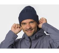 Eisbär Mütze Herren Ayo Blau - Merino Beanie für Männer - mit Fleece Wintermütze schützt vor Kälte und Wind - Fisherman Beanie Docker Trawler Haube aus Österreich