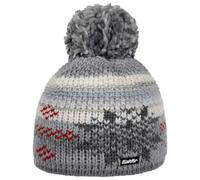 Eisbär IKE Pompon Beanie Mütze Strickmütze Wollmütze Wintermütze Damen/Herren - Made in the EU mit Umschlag, Umschlag Winter Herbst-Winter
