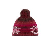 Eisbär IKE Pompon Beanie Mütze Strickmütze Wollmütze Wintermütze Damen/Herren - Made in the EU mit Umschlag, Umschlag Winter Herbst-Winter