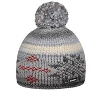 Eisbär IKE Pompon Beanie Mütze Strickmütze Wollmütze Wintermütze Damen/Herren - Made in the EU mit Umschlag, Umschlag Winter Herbst-Winter